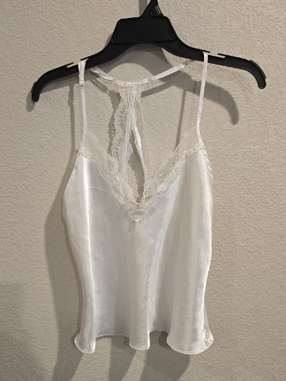 In Bloom by Jonquil Ivory Satin & Lace Racerback Cami - Size S
